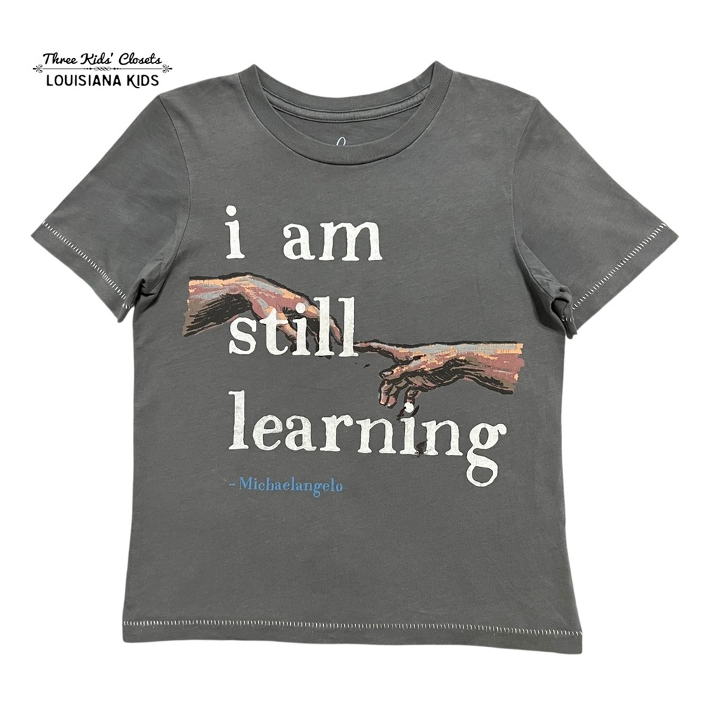 Peek Boys XS (4/5) Michelangelo I am Still Learning Tee Shirt